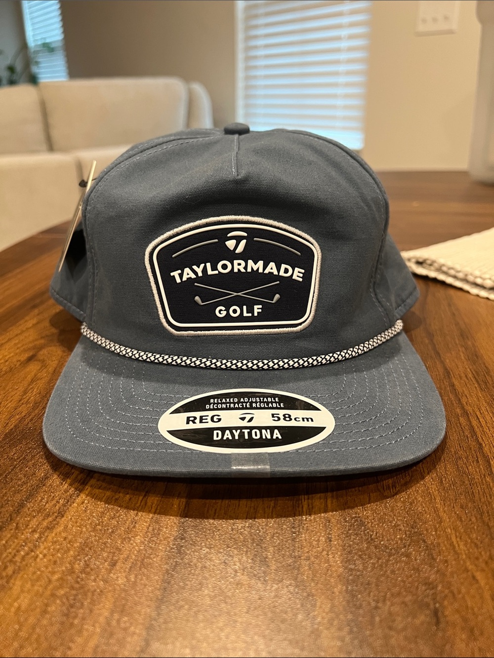 TaylorMade Men's Blue Daytona Golf Cap with White Trim